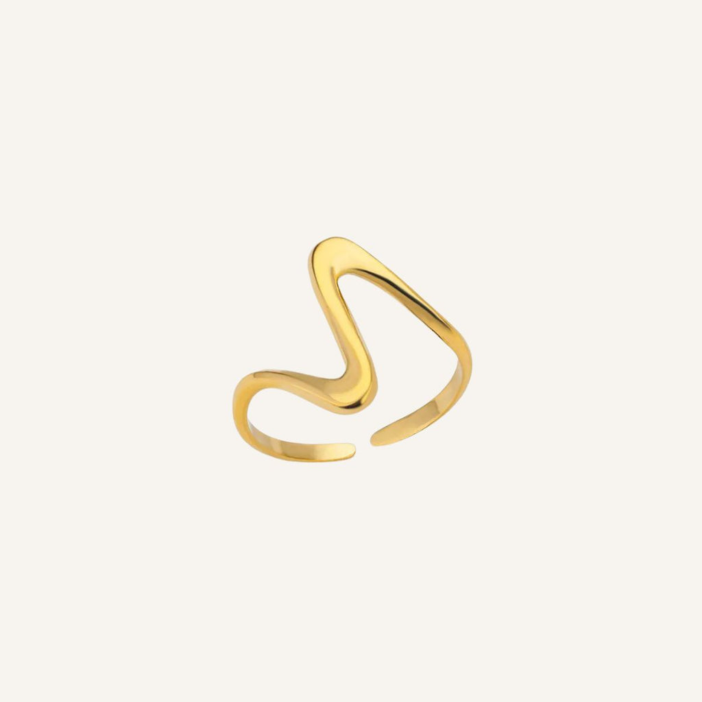 Anillo Onda · Anillo abierto con forma asimétrica