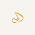 Anillo Onda · Anillo abierto con forma asimétrica
