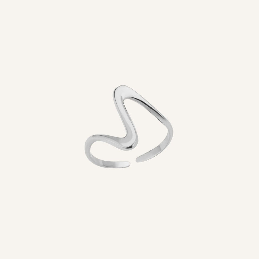 Anillo Onda · Anillo abierto con forma asimétrica