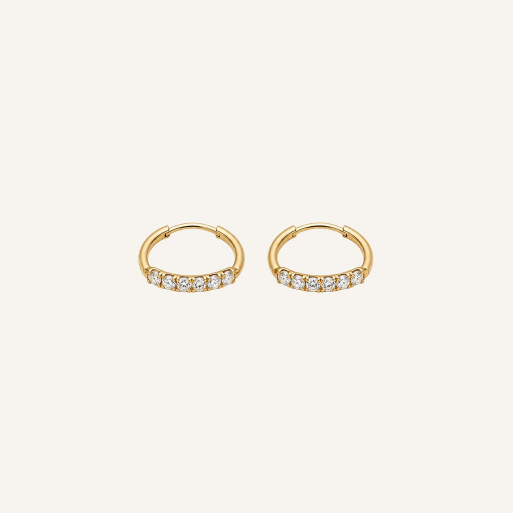 Pendiente Trazo · Ear cuff de línea fina con circones