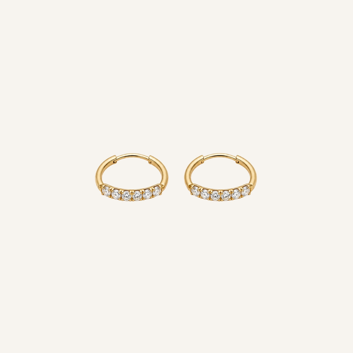 Pendiente Trazo · Ear cuff de línea fina con circones