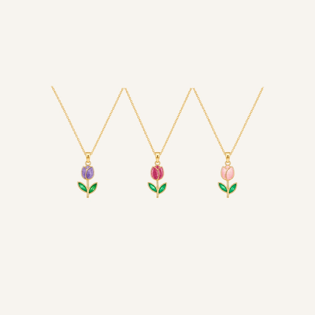 Collar Brote · Collar fino con colgante floral