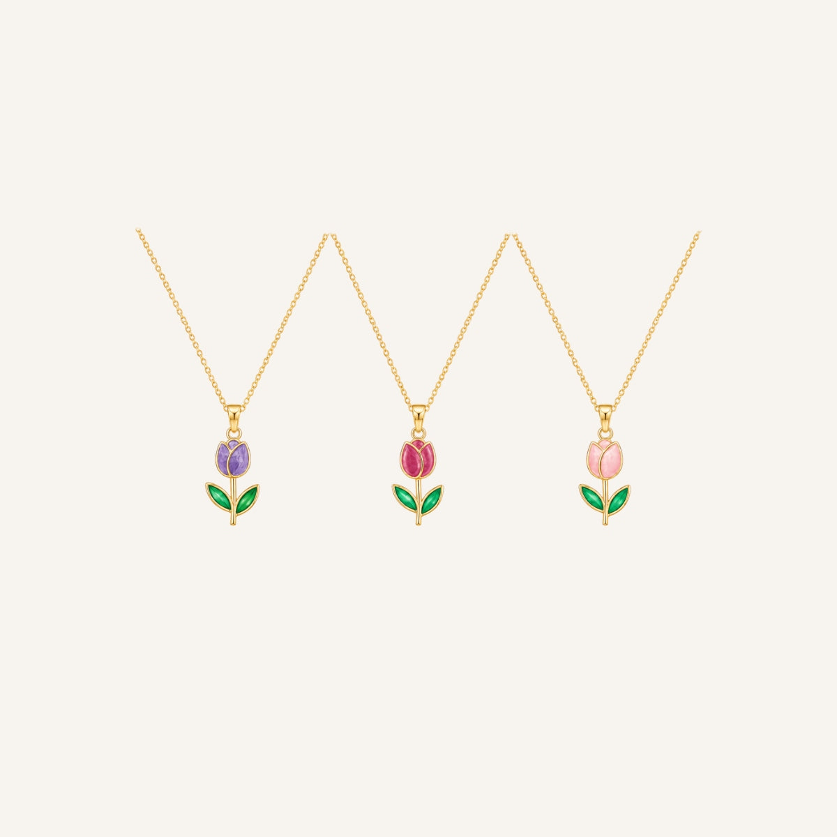 Collar Brote · Collar fino con colgante floral