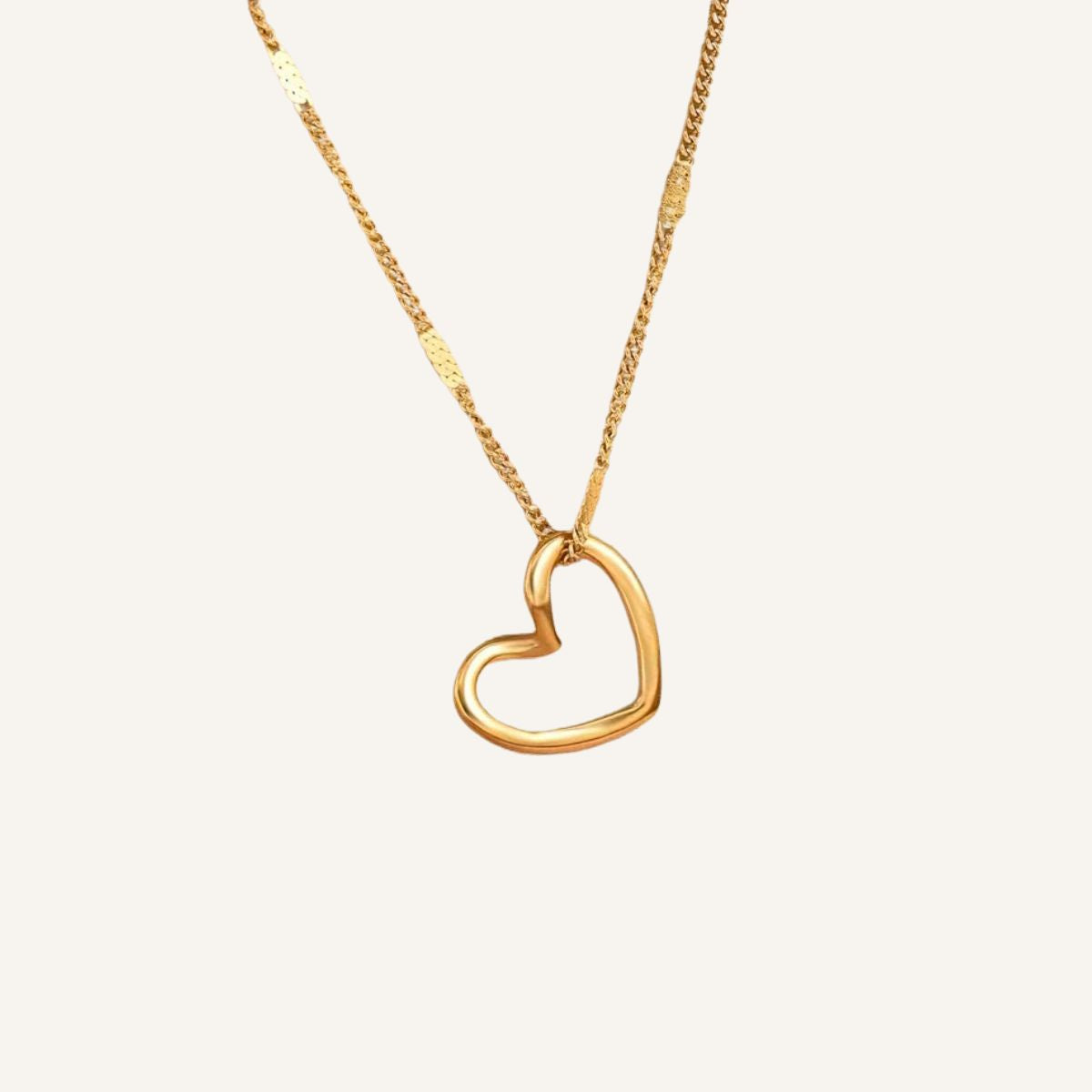 Collar Contorno · Collar con colgante de corazón abierto