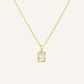 Collar Luz · Collar con colgante rectangular y circón