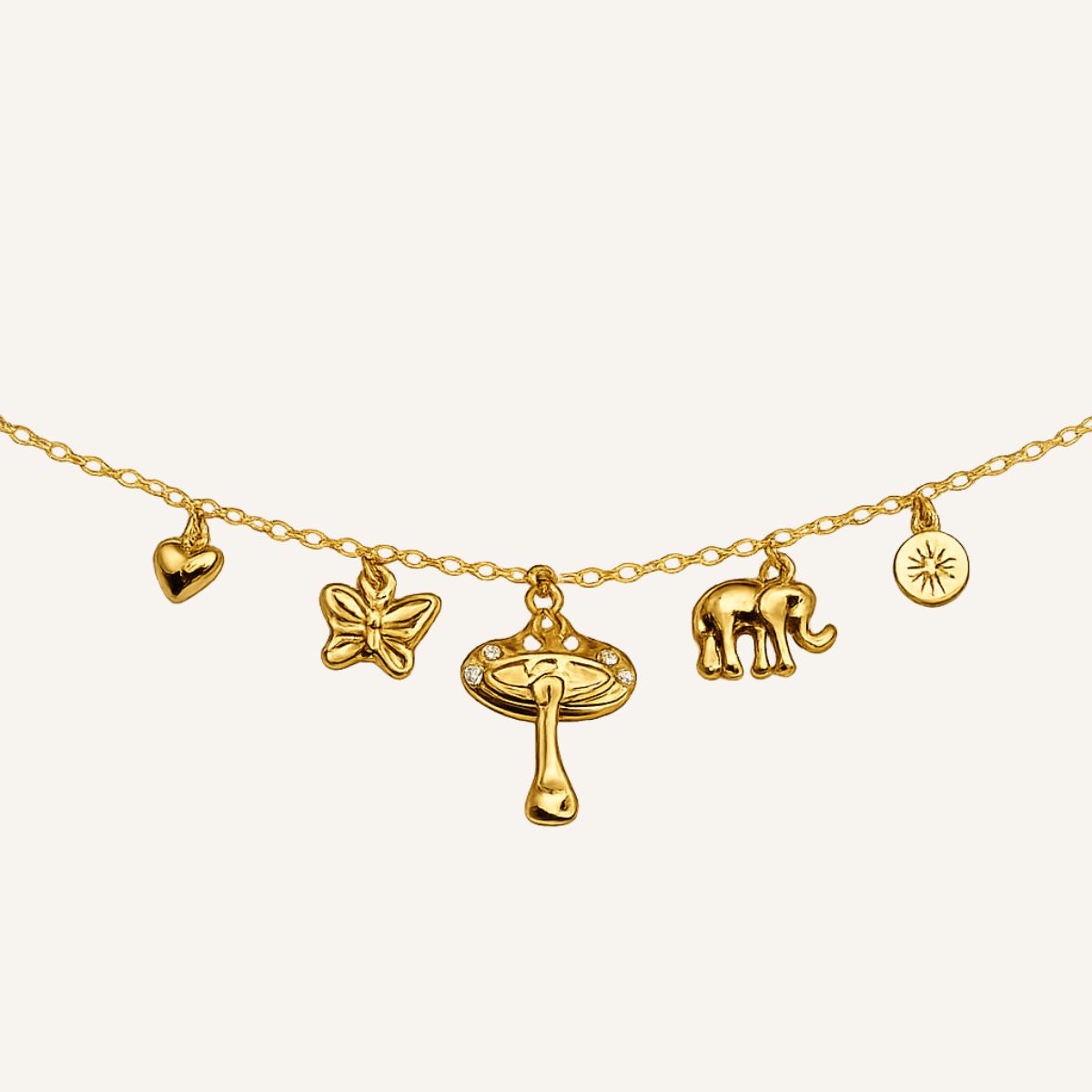 Collar Fábula · Collar de charms con símbolos
