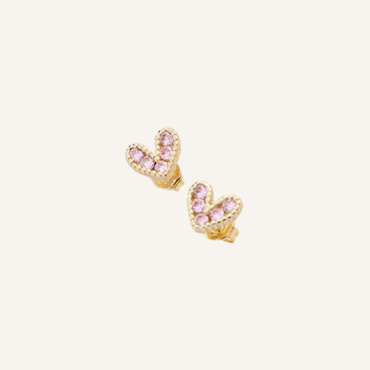 Corazón Suave · Pendientes pequeños con circones de color