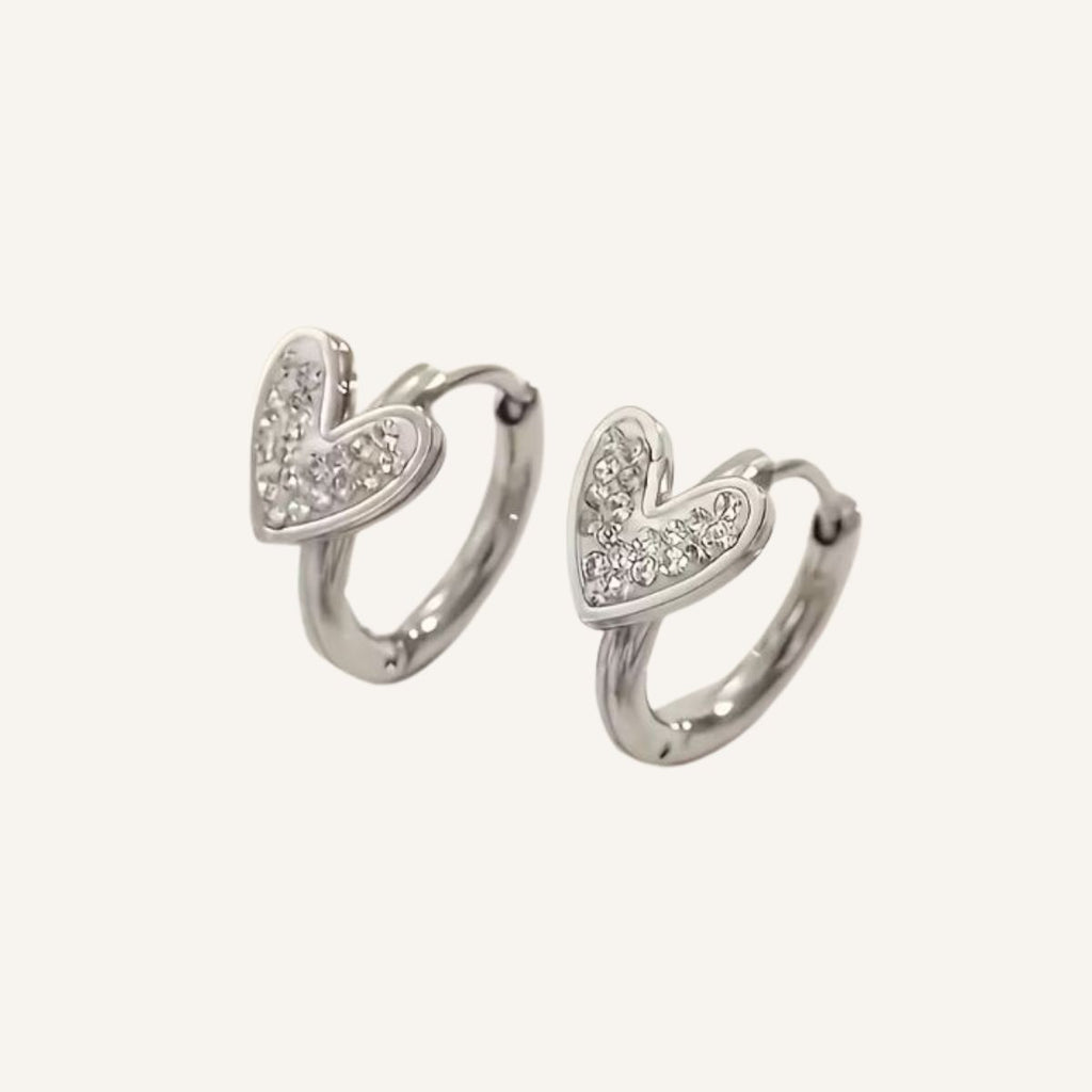 Corazón Luz · Aros con corazón y micro circones
