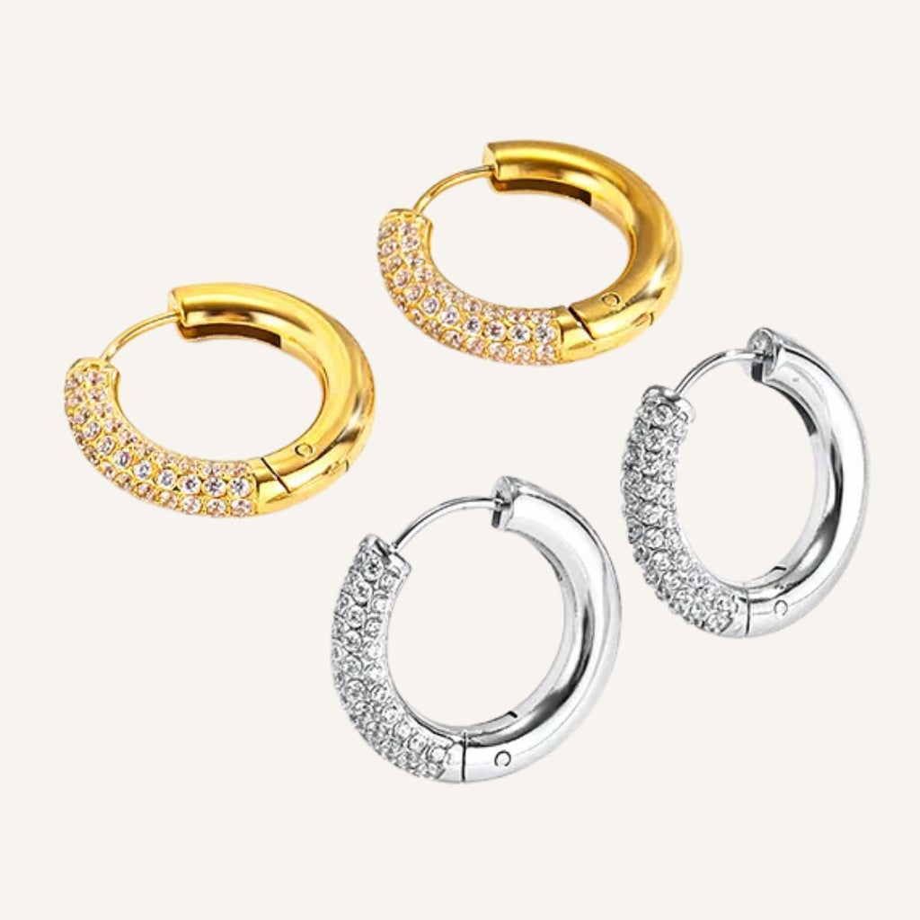 Aros Presencia · Aros huggie con circonitas
