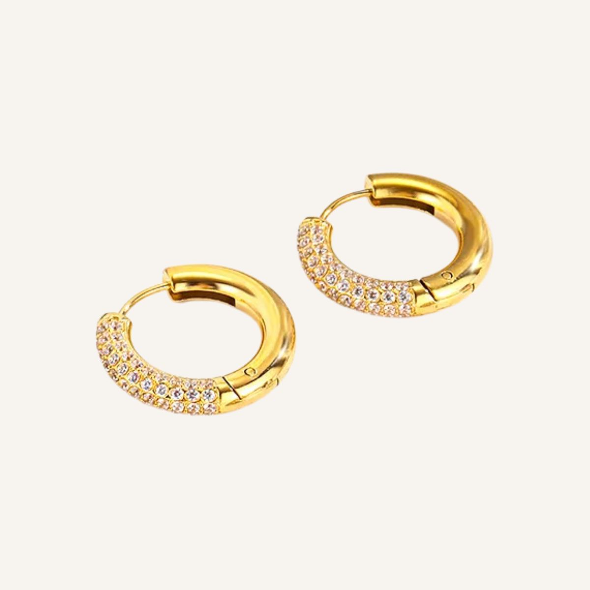 Aros Presencia · Aros huggie con circonitas